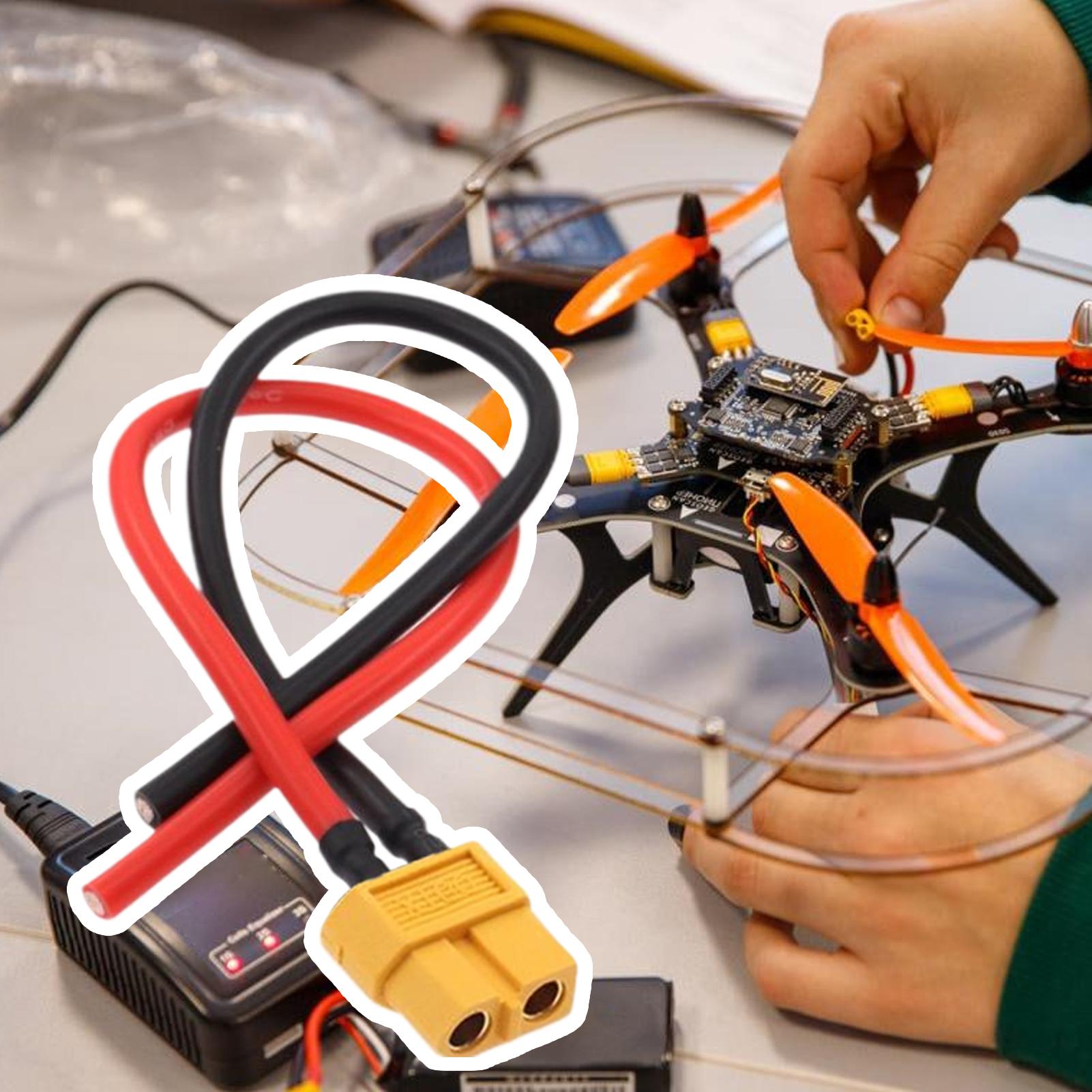 Drone Esc - XT60 Erkek/Dişi Uzatma Kablosu 16 AWG