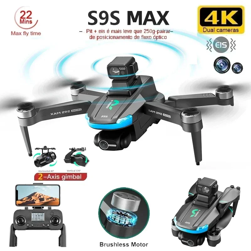YENI S9S MAX MINI Drone 4K 2 E - Drone Gimbal incelemesi ve fiyatı